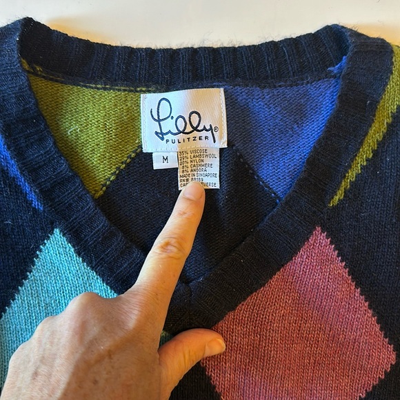 Lilly Pulitzer Argyle Sweater - Picture 2 of 8